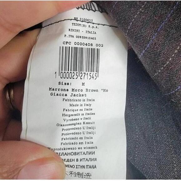 NWT Rinascimento Brown Asymmetrical Ruffle Long Sleeve Jacket Medium - Picture 6 of 11